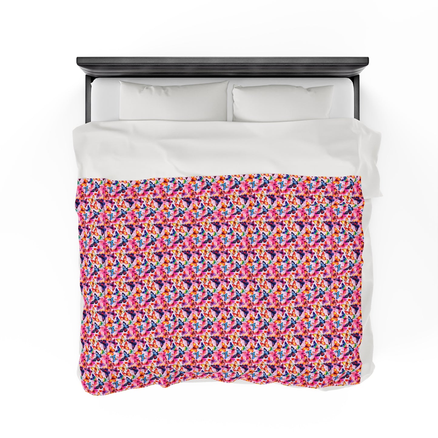 Butterfly Velveteen Plush Blanket | Soft, Luxurious, Enchanting, and Comforting | Available in Multiple Sizes