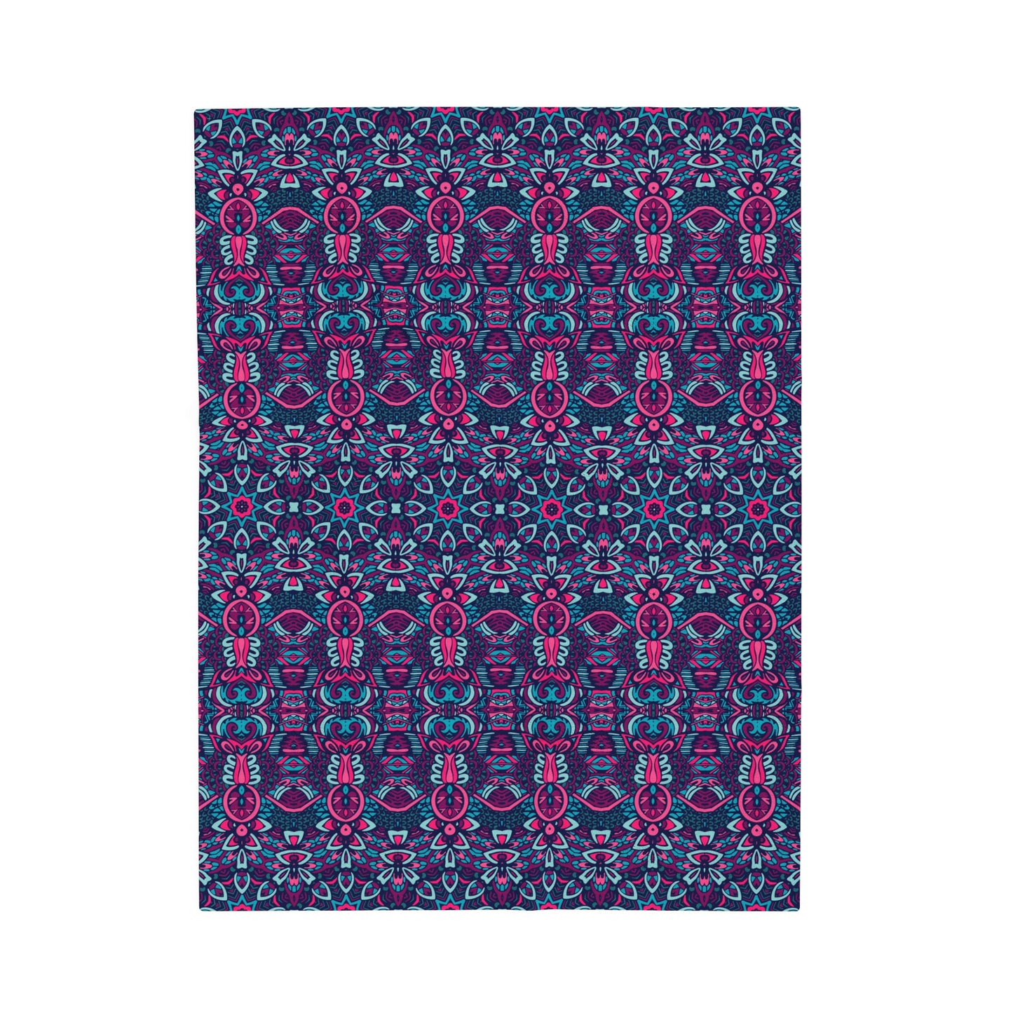 Mandala Velveteen Plush Blanket | Soft, Spiritual, Luxurious and Comforting | Available in Multiple Sizes
