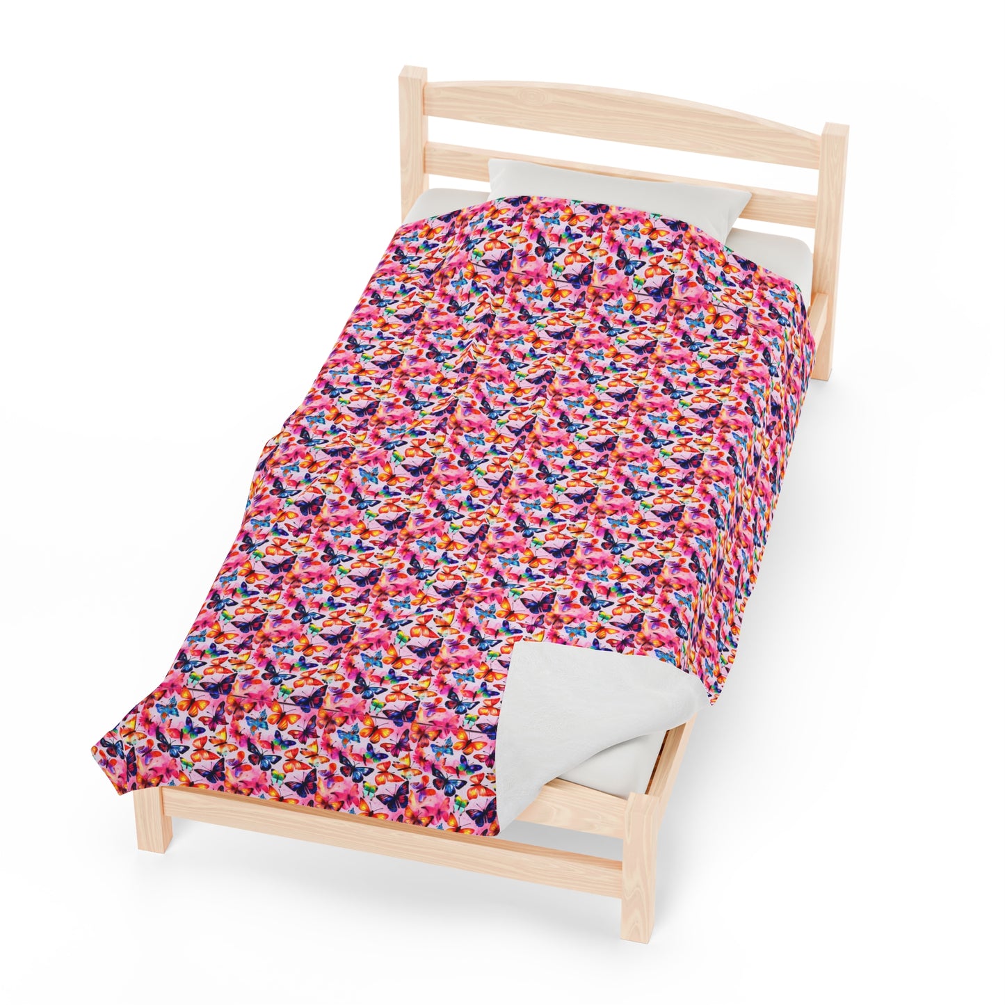 Butterfly Velveteen Plush Blanket | Soft, Luxurious, Enchanting, and Comforting | Available in Multiple Sizes