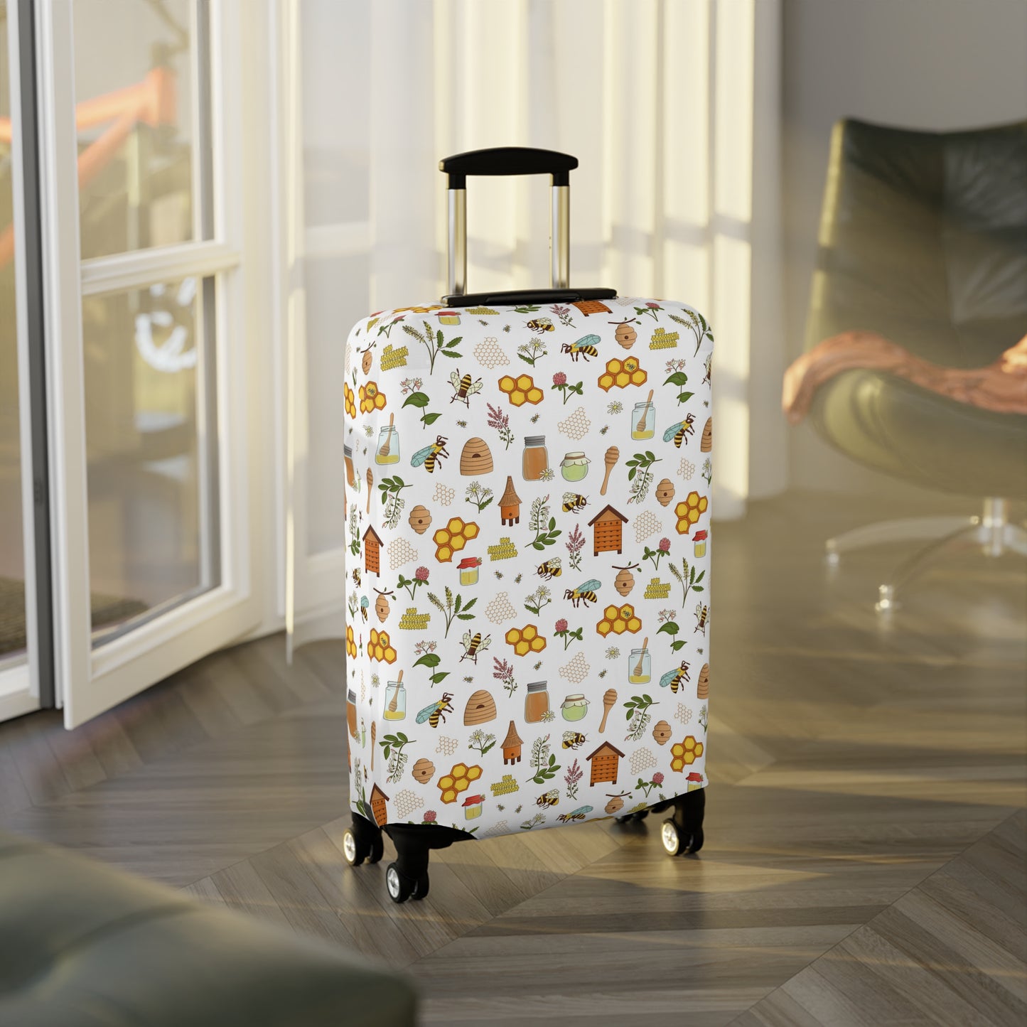 Honey Bee Luggage Cover - Bee Suitcase Cover
