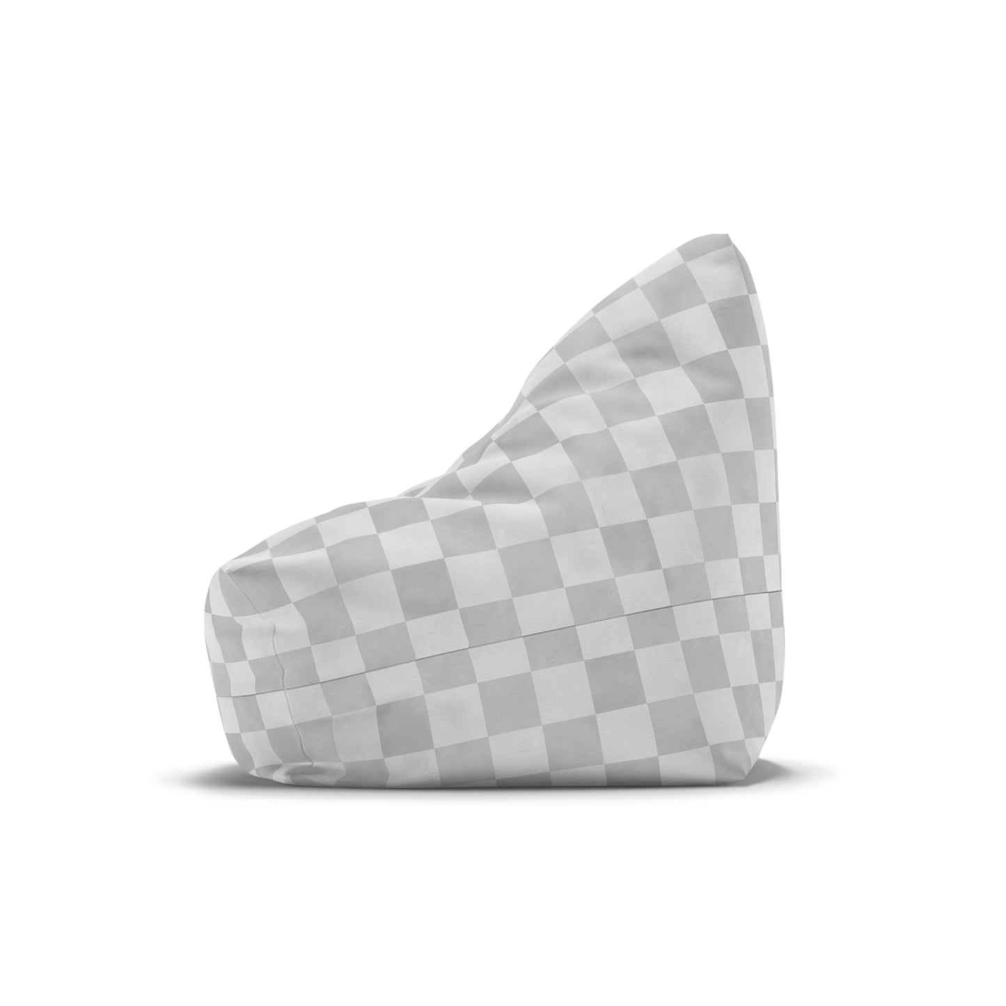 Pastel Checkers Bean Bag Chair Cover - Soft-Touch Polyester Slipcover with Secure Zip
