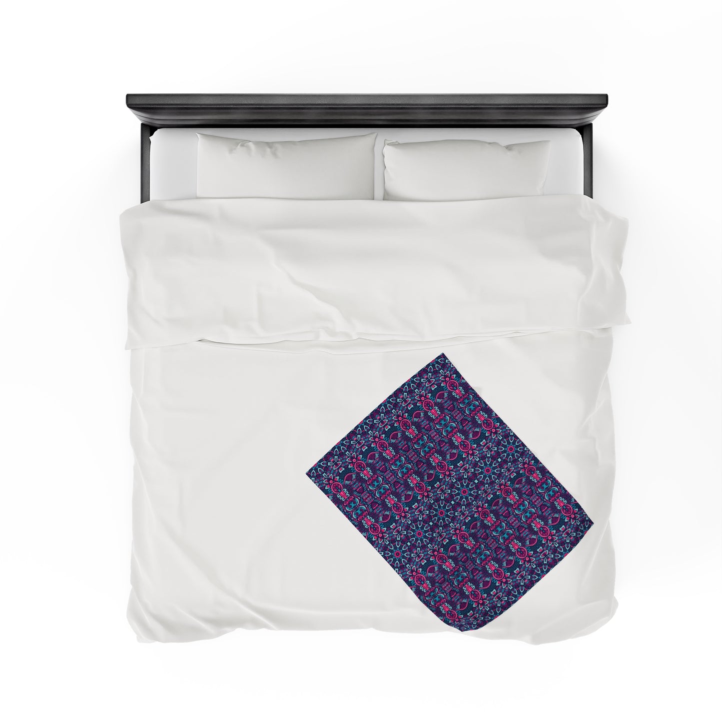 Mandala Velveteen Plush Blanket | Soft, Spiritual, Luxurious and Comforting | Available in Multiple Sizes