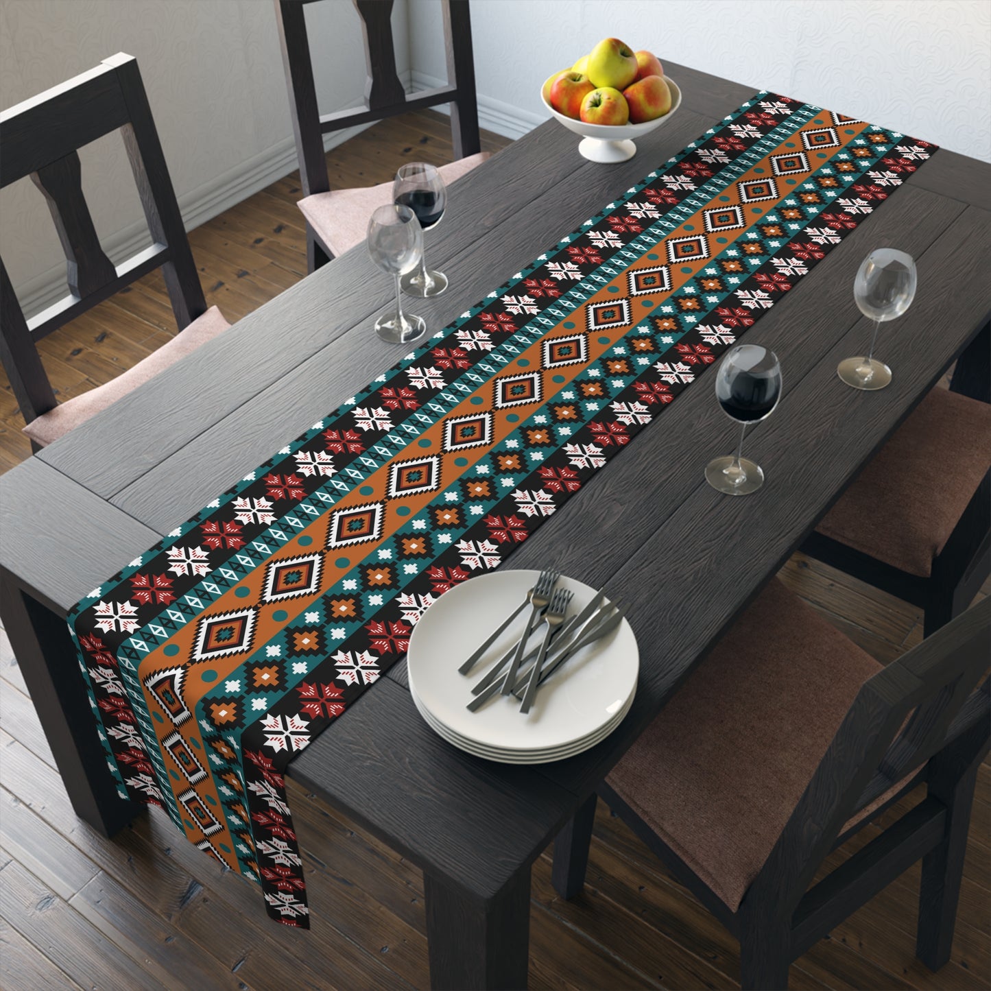 Aztec-Inspired Table Runner - Bold Patterns, Cotton Twill or Polyester - Ideal for Home Decor & Unique Gifts