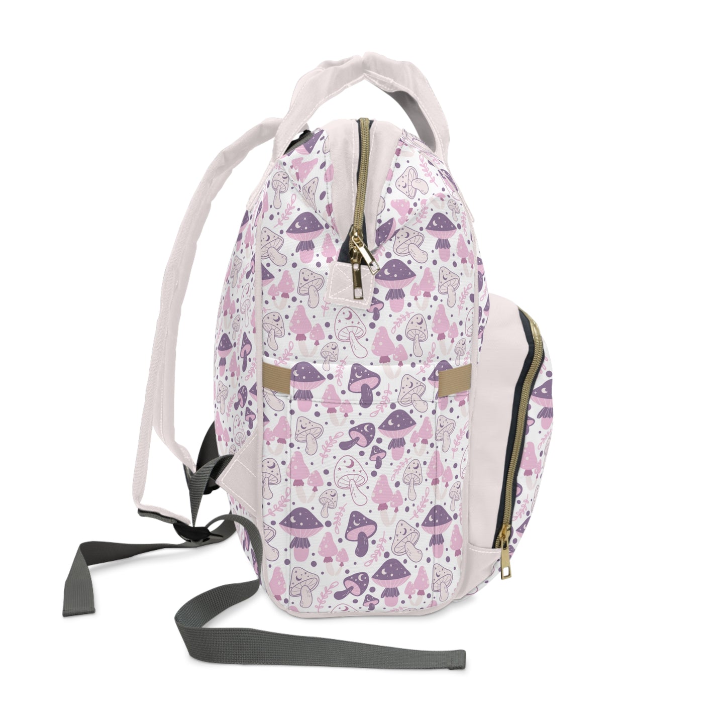 Magical Mushroom Diaper Backpack - Unique Nature-Inspired Nappy Bag for Eco-Conscious Parents, Organized & Multifunctional Baby Bag