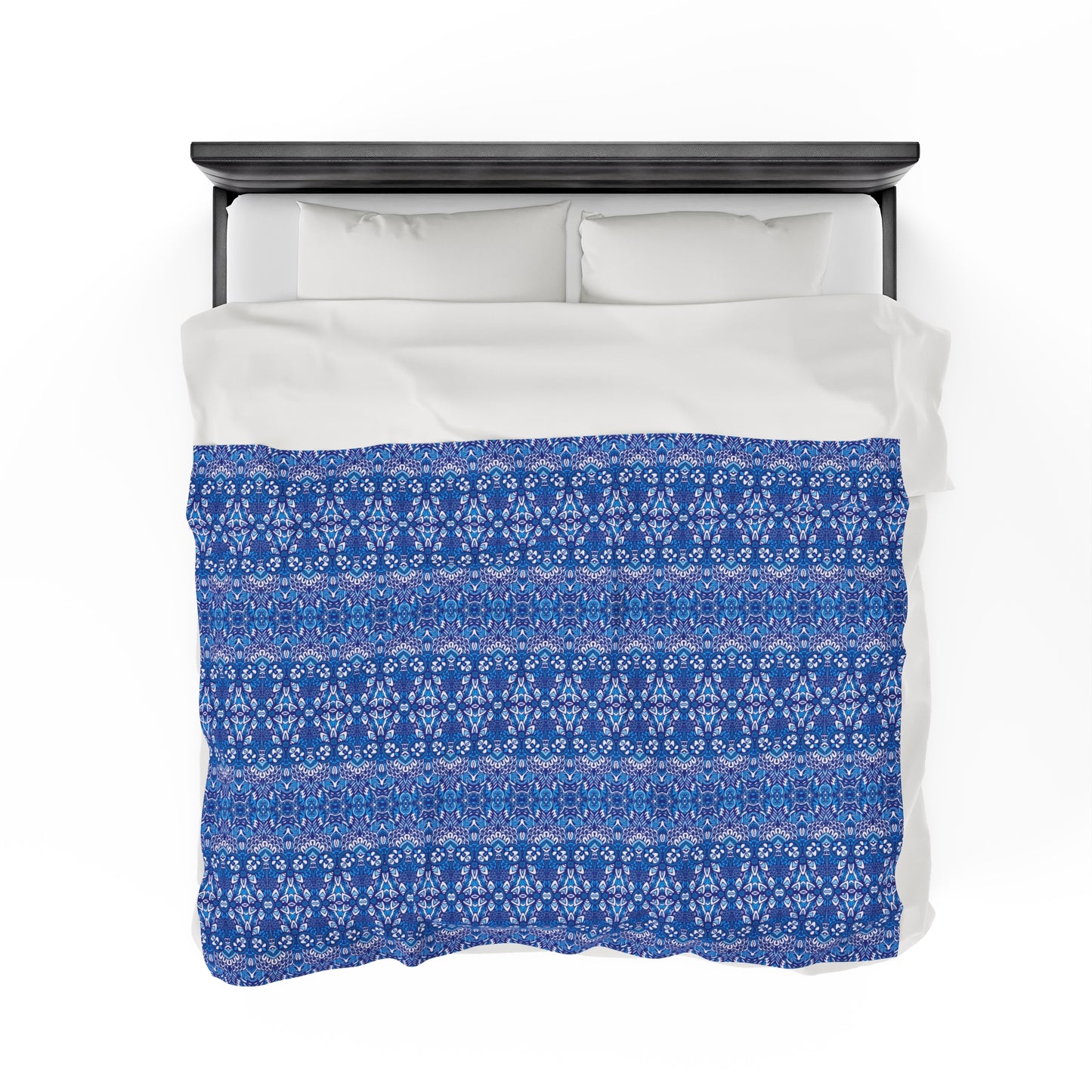 Mandala Velveteen Plush Blanket | Soft, Spiritual, Luxurious and Comforting | Available in Multiple Sizes