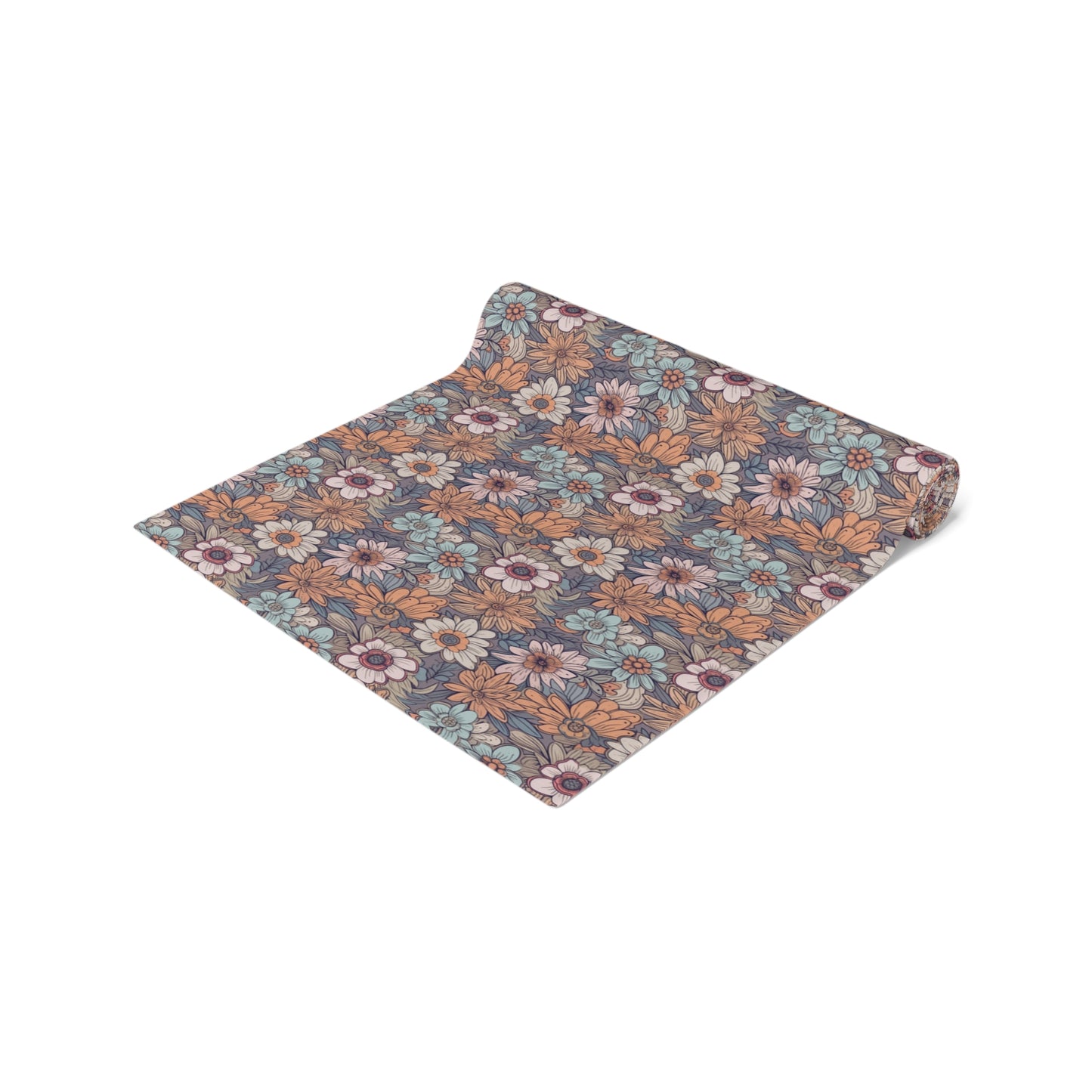 Boho Floral Table Runner - Vibrant Designs in Cotton Twill or Polyester - Ideal for Natural Home Decor