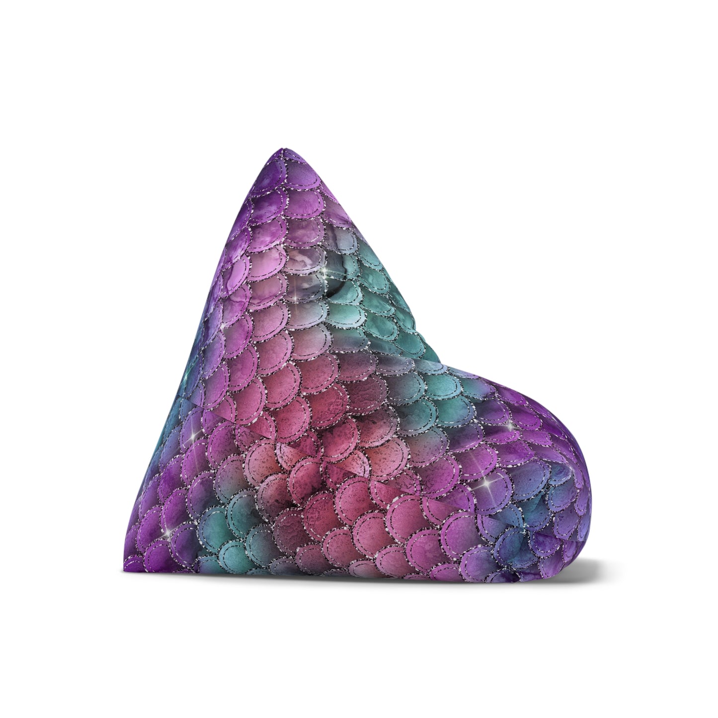 Mermaid Bean Bag Chair Cover - Enchanting Sea-Inspired Polyester Slipcover