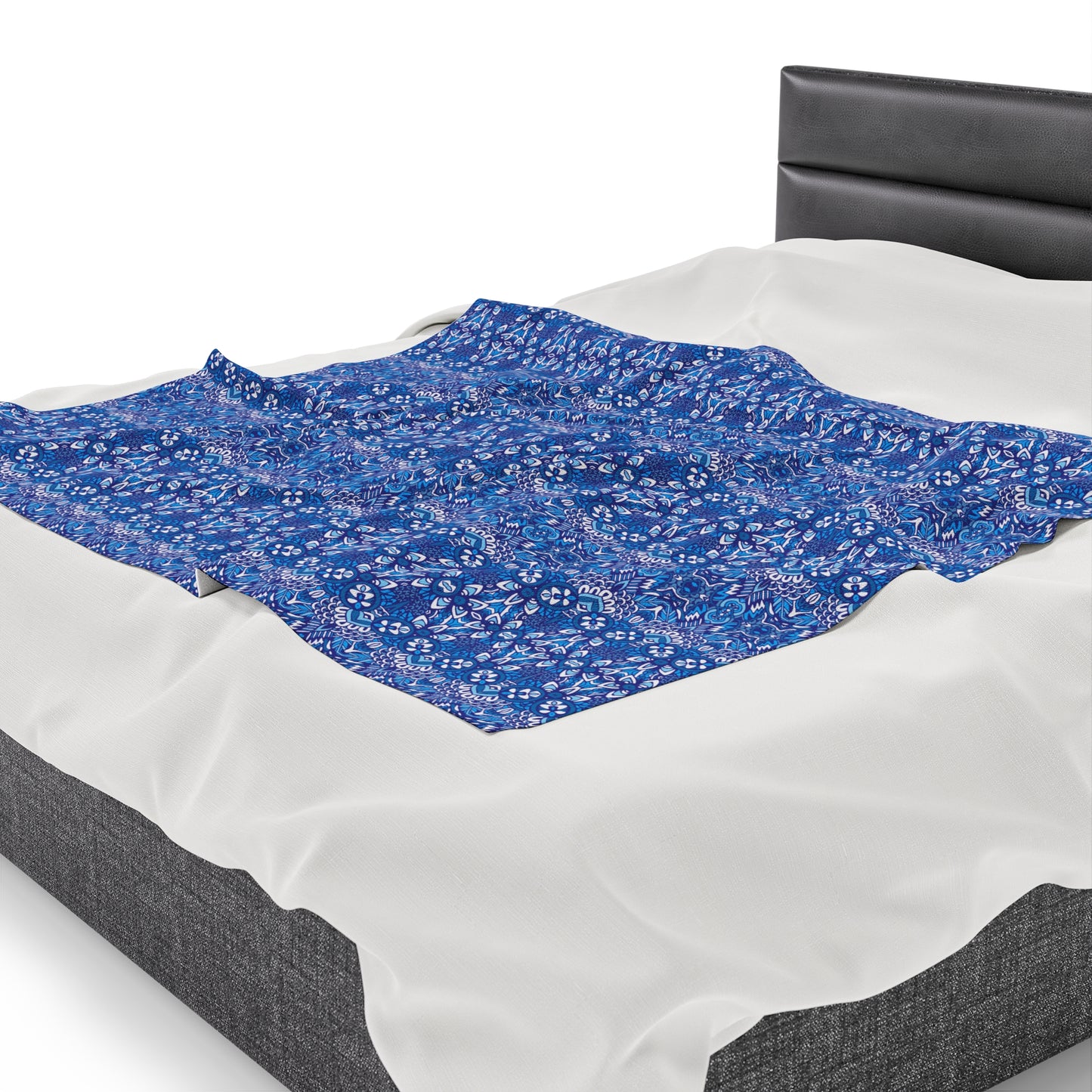 Mandala Velveteen Plush Blanket | Soft, Spiritual, Luxurious and Comforting | Available in Multiple Sizes