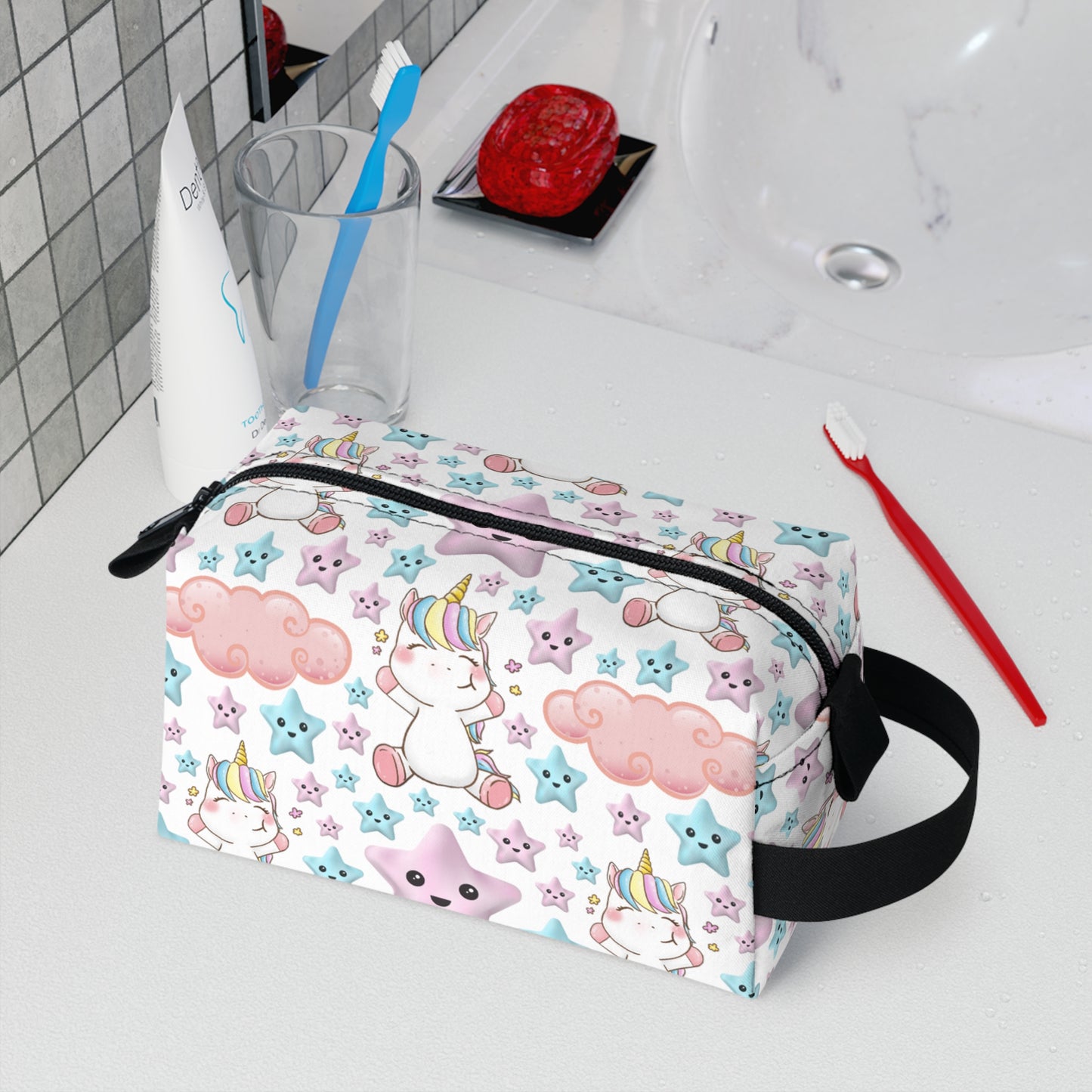 Magical Unicorn Toiletry Bag - Compact, Water-Resistant Cosmetic Organizer - Ideal for Campers & College Students