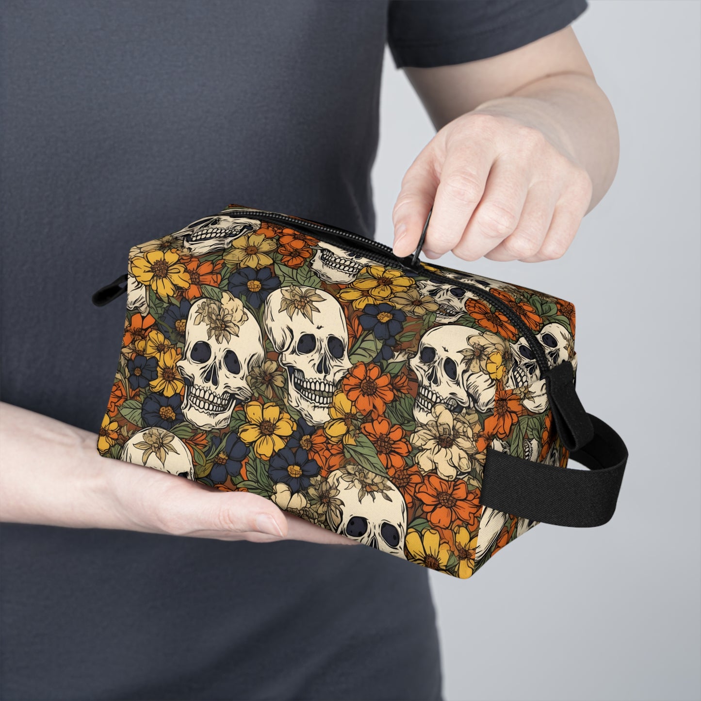 Skull Toiletry Bag | Edgy & Durable Organizer | Water-Resistant, Perfect for Camping, Travel, College