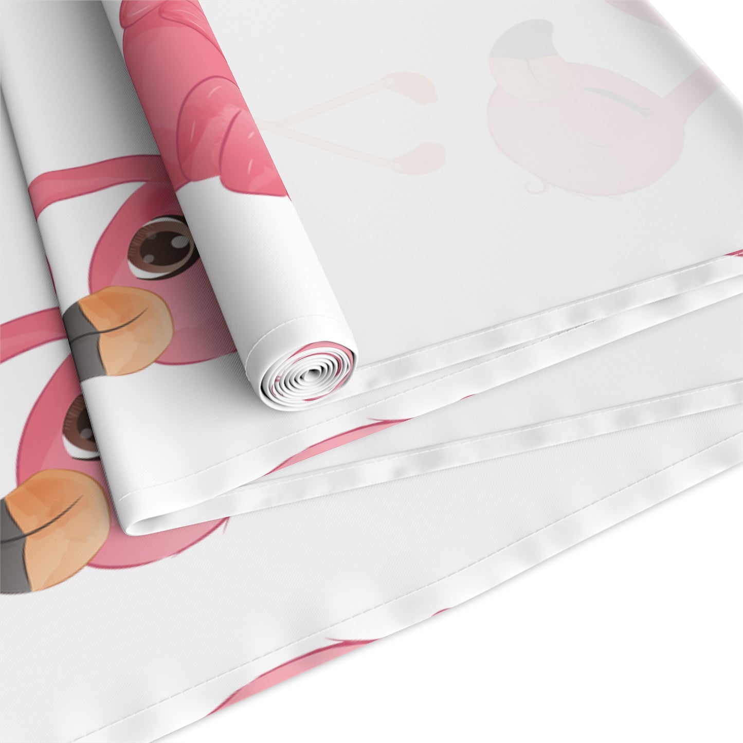 Flamingo Print Table Runner - Vibrant Elegance, Cotton Twill or Polyester - Perfect for Tropical Home Decor