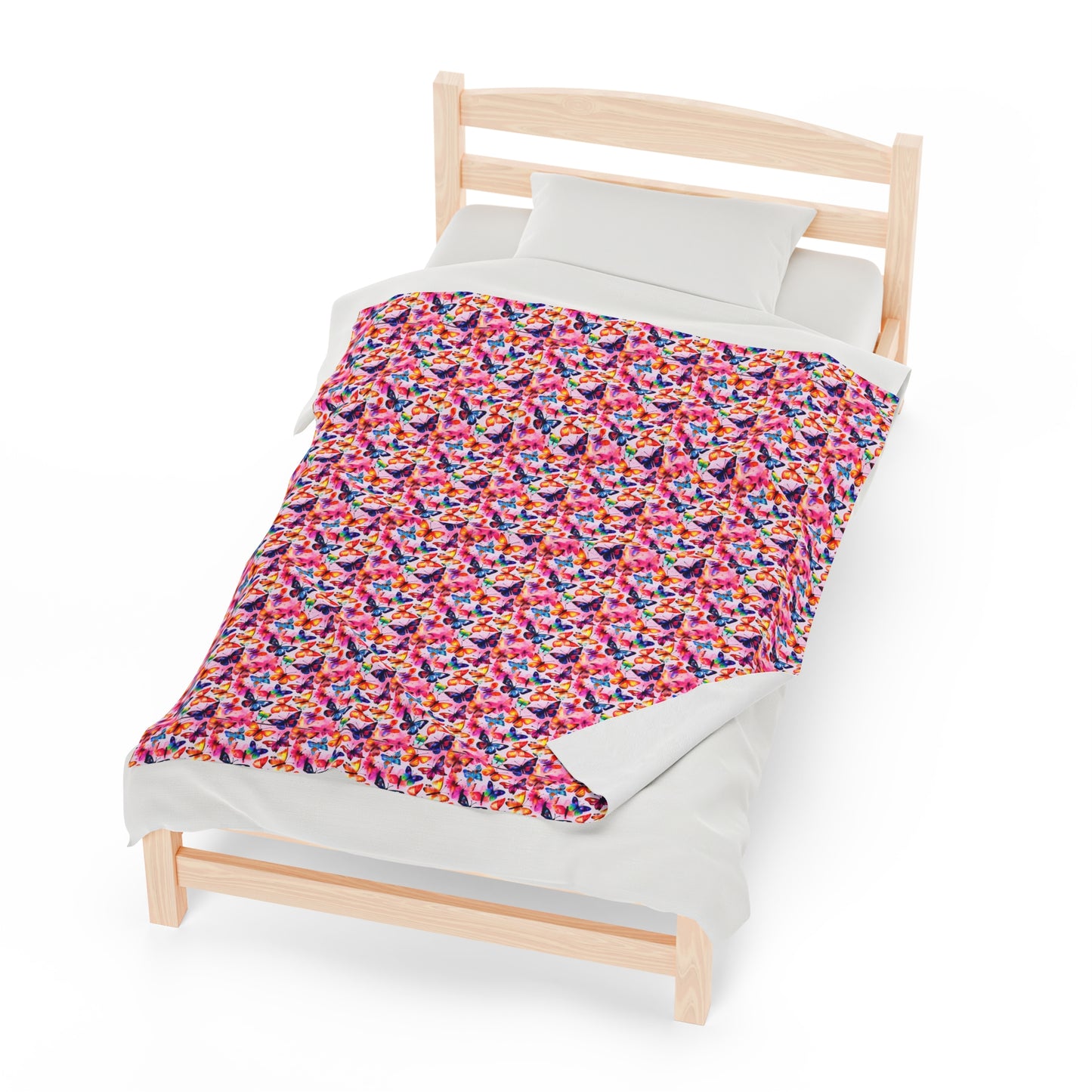 Butterfly Velveteen Plush Blanket | Soft, Luxurious, Enchanting, and Comforting | Available in Multiple Sizes