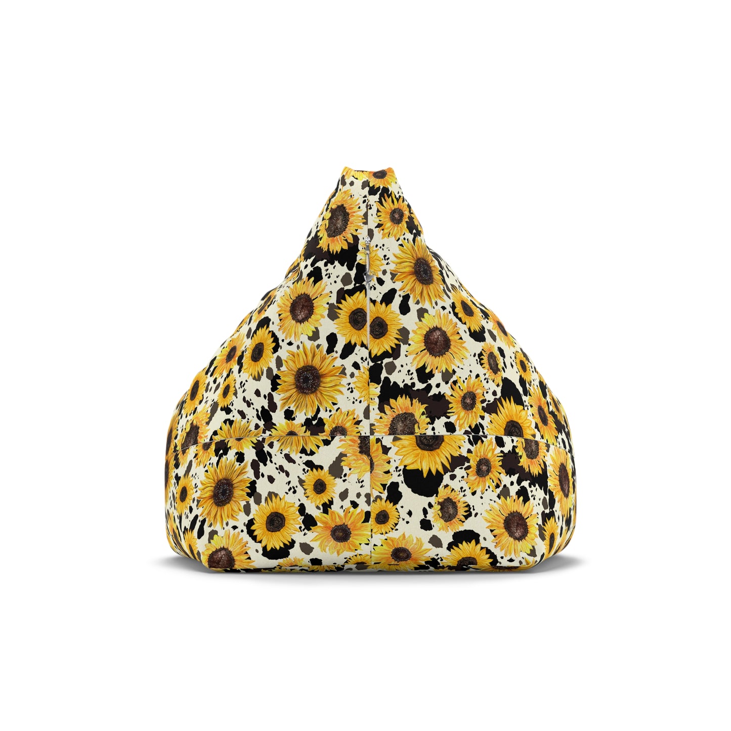 Cow Print Bean Bag Chair Cover - Durable Polyester, Locking Zipper, 2 Sizes