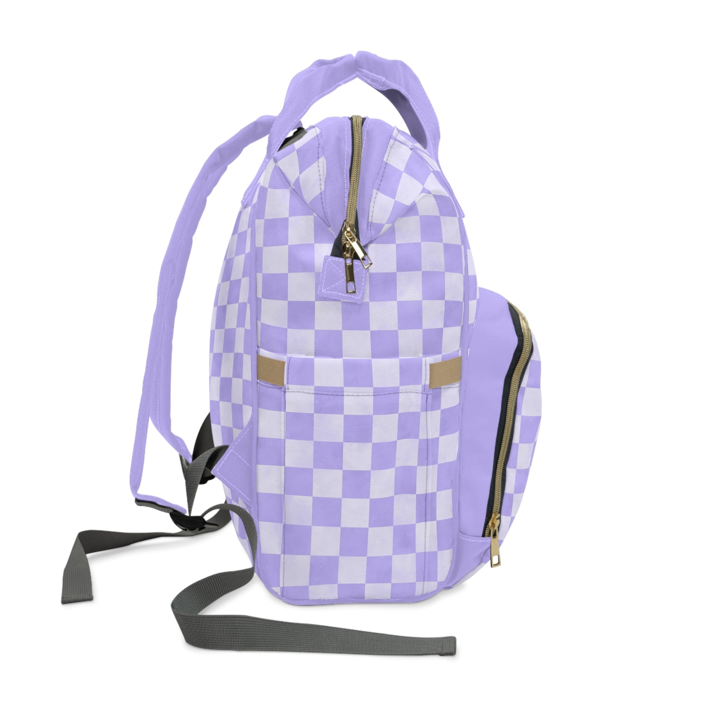 Pastel Checkers Diaper Backpack - Chic & Practical Baby Bag with Checkerboard Patterns, Perfect for Minimalist Parents