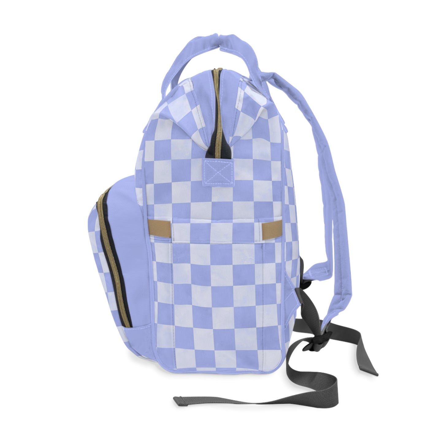 Pastel Checkers Diaper Backpack - Chic & Practical Baby Bag with Checkerboard Patterns, Perfect for Minimalist Parents