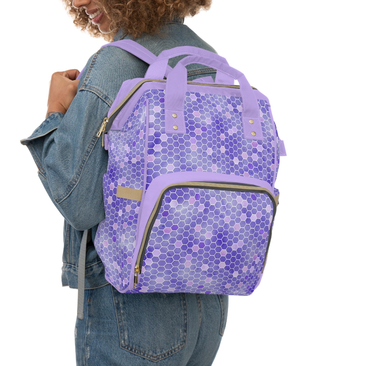 Honey Bee Diaper Backpack - Eco-Friendly & Stylish Baby Bag with Buzzing Bee Motifs, Perfect for Nature-Loving Parents