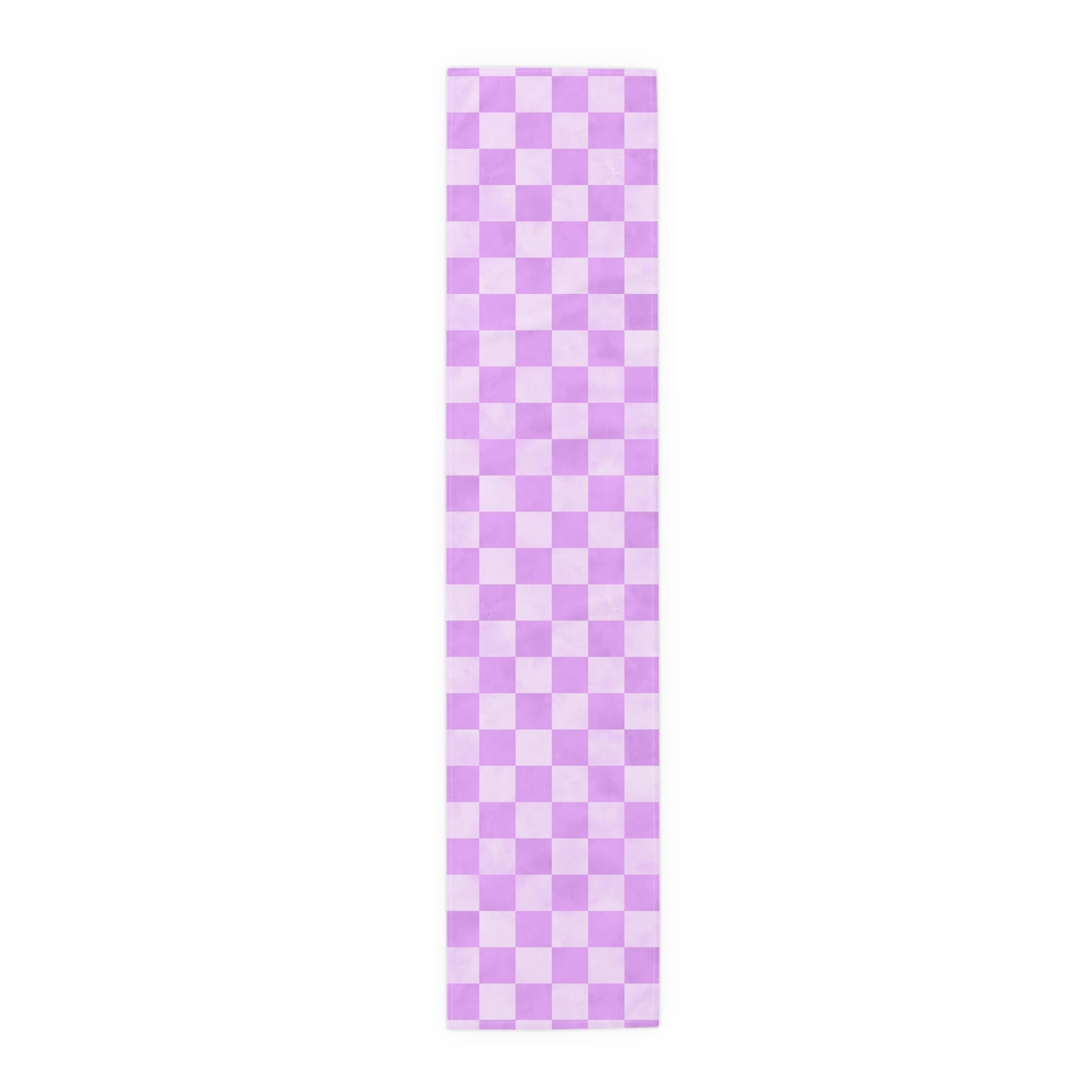 Pastel Checkered Table Runner - Soothing Playfulness, Cotton Twill or Polyester - Perfect for Refreshing & Modern Home Decor