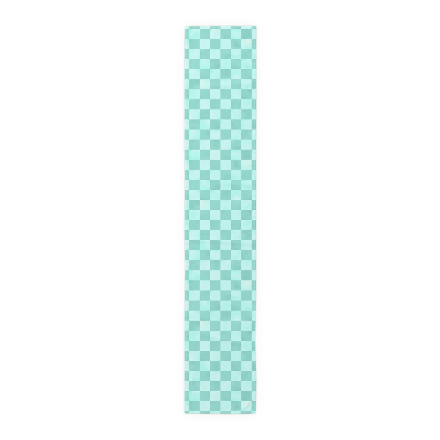 Pastel Checkered Table Runner - Soothing Playfulness, Cotton Twill or Polyester - Perfect for Refreshing & Modern Home Decor