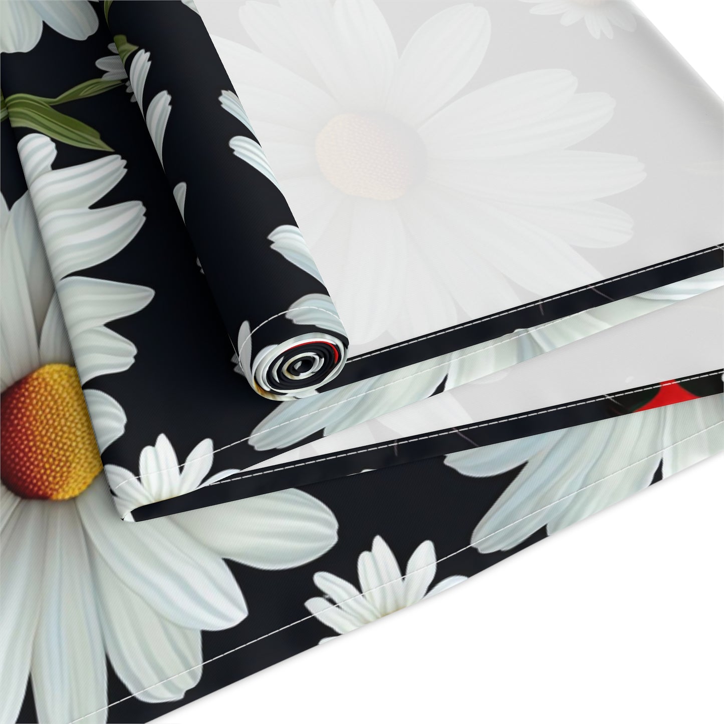 Ladybug Print Table Runner - Charming Good Luck, Cotton Twill or Polyester - Perfect for Nature-Inspired Home Decor