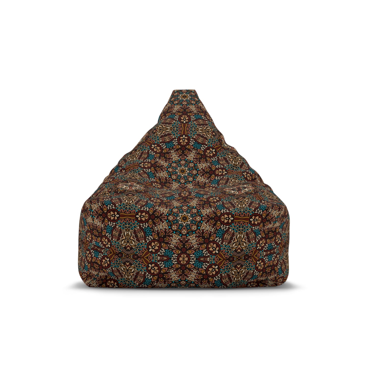 Mandala Bean Bag Chair Cover - Premium Polyester, Secure Zipper, 2 Sizes, Bohemian Design