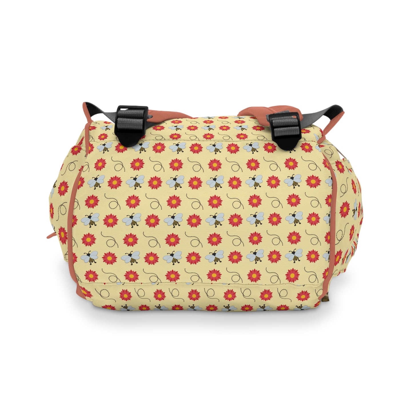 Honey Bee Diaper Backpack - Eco-Friendly & Stylish Baby Bag with Buzzing Bee Motifs, Perfect for Nature-Loving Parents