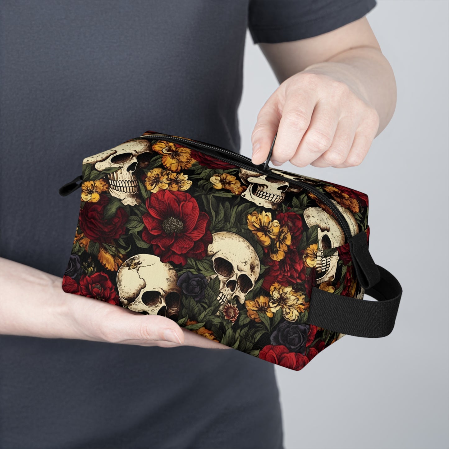 Skull Toiletry Bag | Edgy & Durable Organizer | Water-Resistant, Perfect for Camping, Travel, College