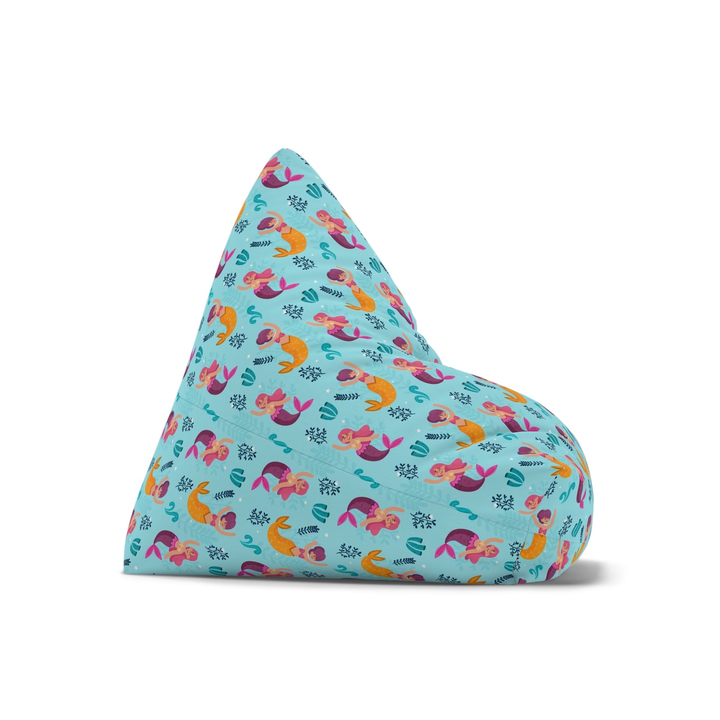 Mermaid Bean Bag Chair Cover - Enchanting Sea-Inspired Polyester Slipcover