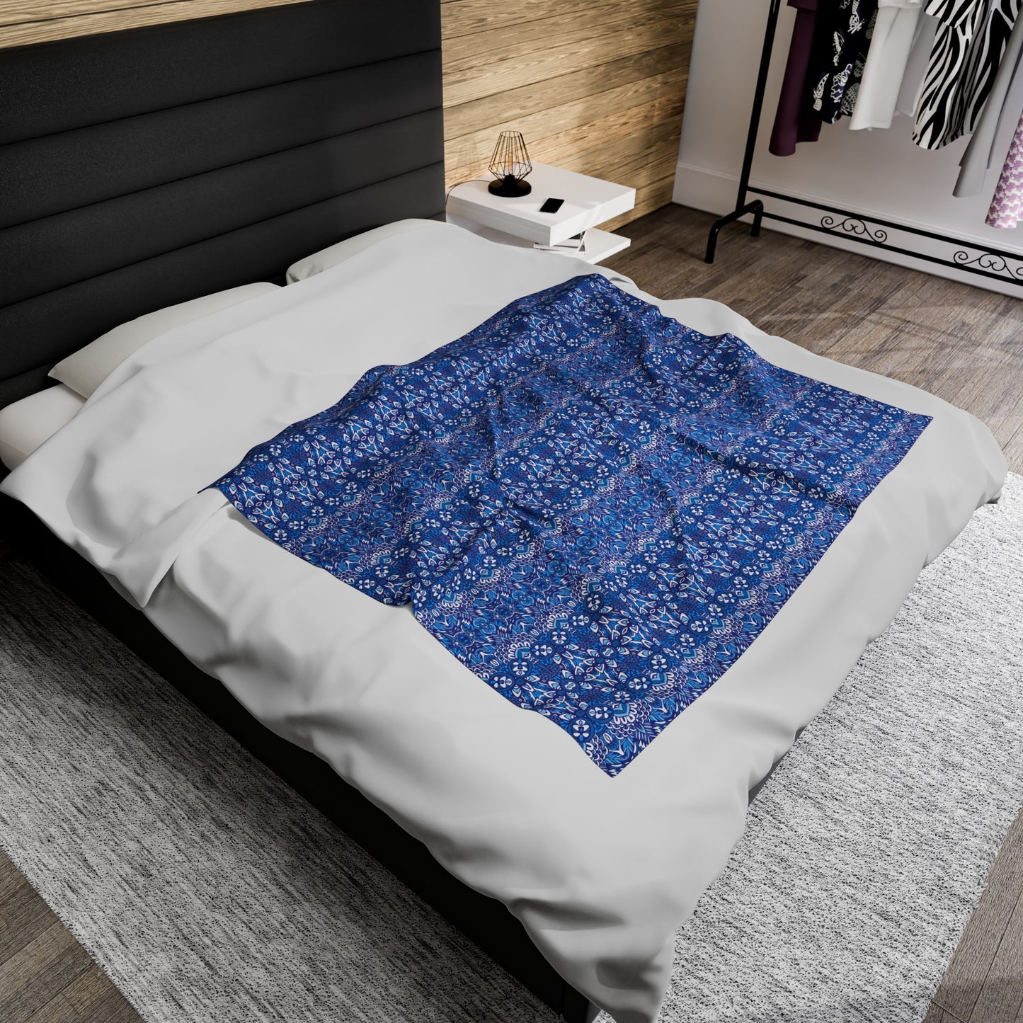 Mandala Velveteen Plush Blanket | Soft, Spiritual, Luxurious and Comforting | Available in Multiple Sizes