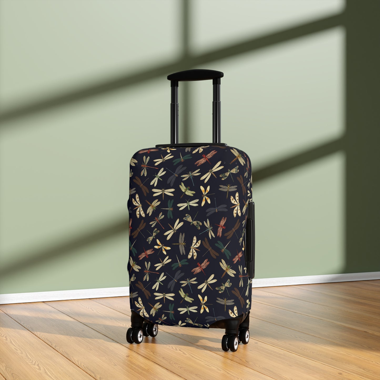 Dragonfly Luggage Cover - Insect Print Suitcase Protector