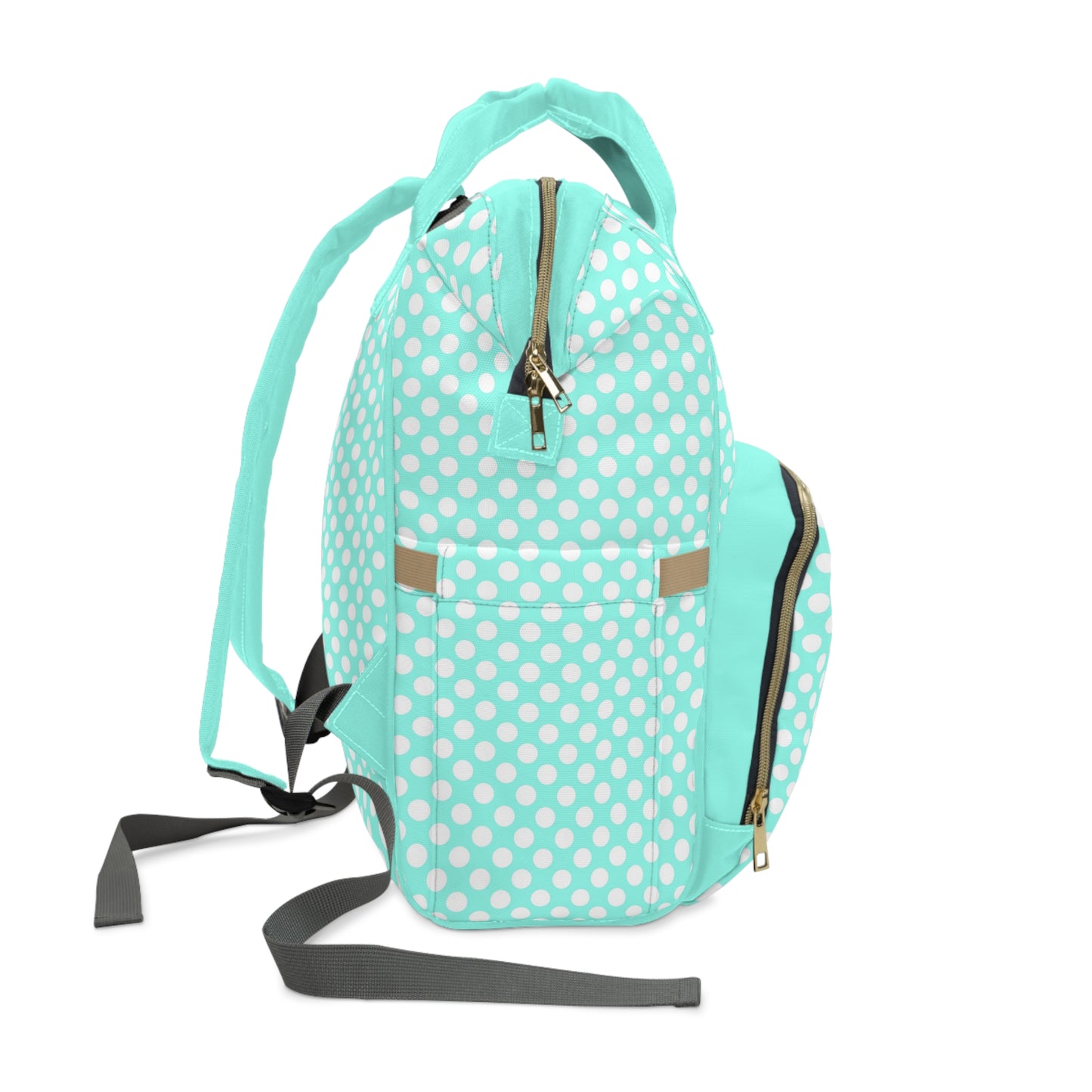 Pastel Polka Dot Diaper Backpack - Stylish & Multifunctional Baby Bag with Polka Dot Patterns, Perfect for Trendy Parents