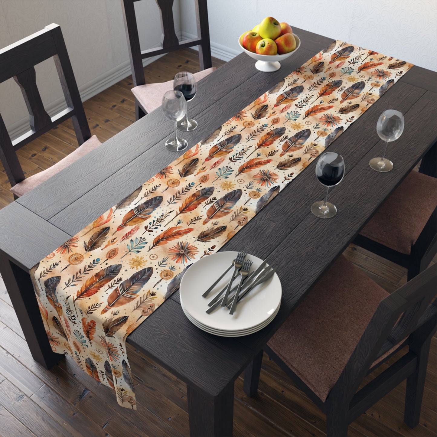 Aztec-Inspired Table Runner - Bold Patterns, Cotton Twill or Polyester - Ideal for Home Decor & Unique Gifts