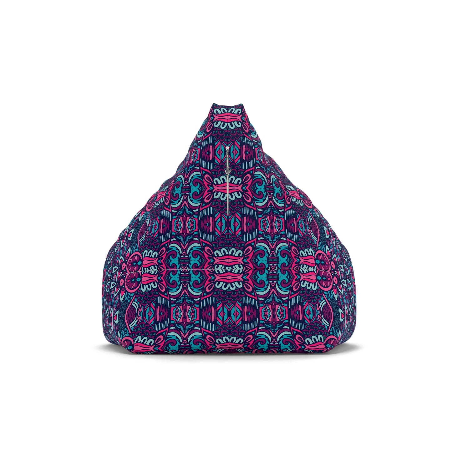 Mandala Bean Bag Chair Cover - Premium Polyester, Secure Zipper, 2 Sizes, Bohemian Design