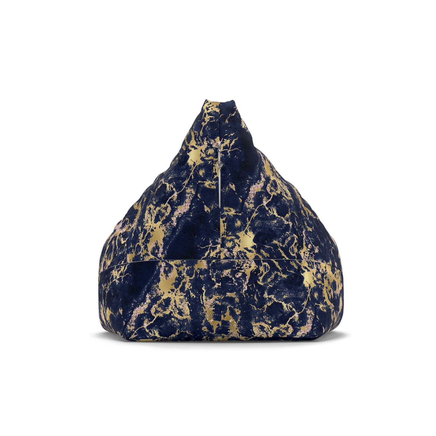 Marble Print Bean Bag Chair Cover - Elegant Polyester Slipcover with Secure Zip - Fits Various Sizes