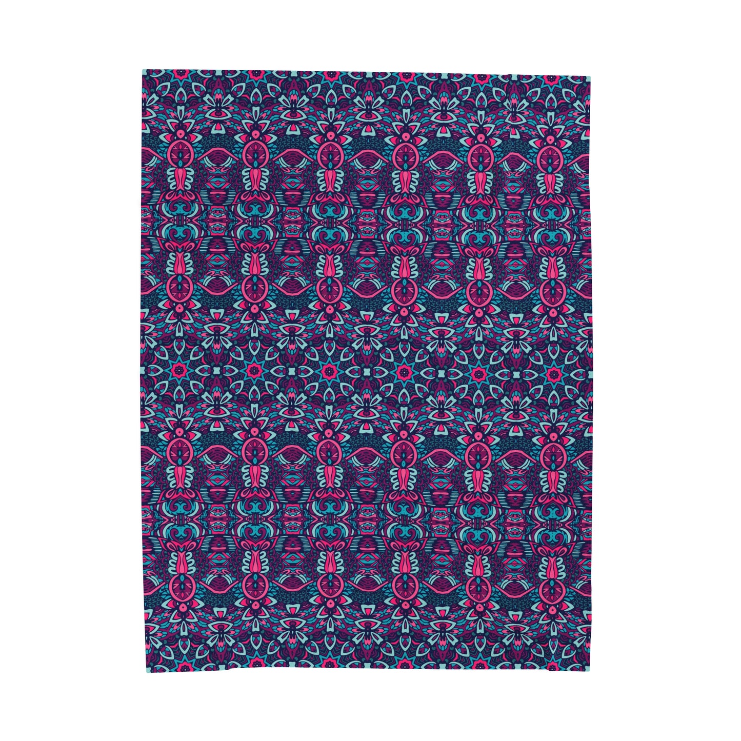 Mandala Velveteen Plush Blanket | Soft, Spiritual, Luxurious and Comforting | Available in Multiple Sizes