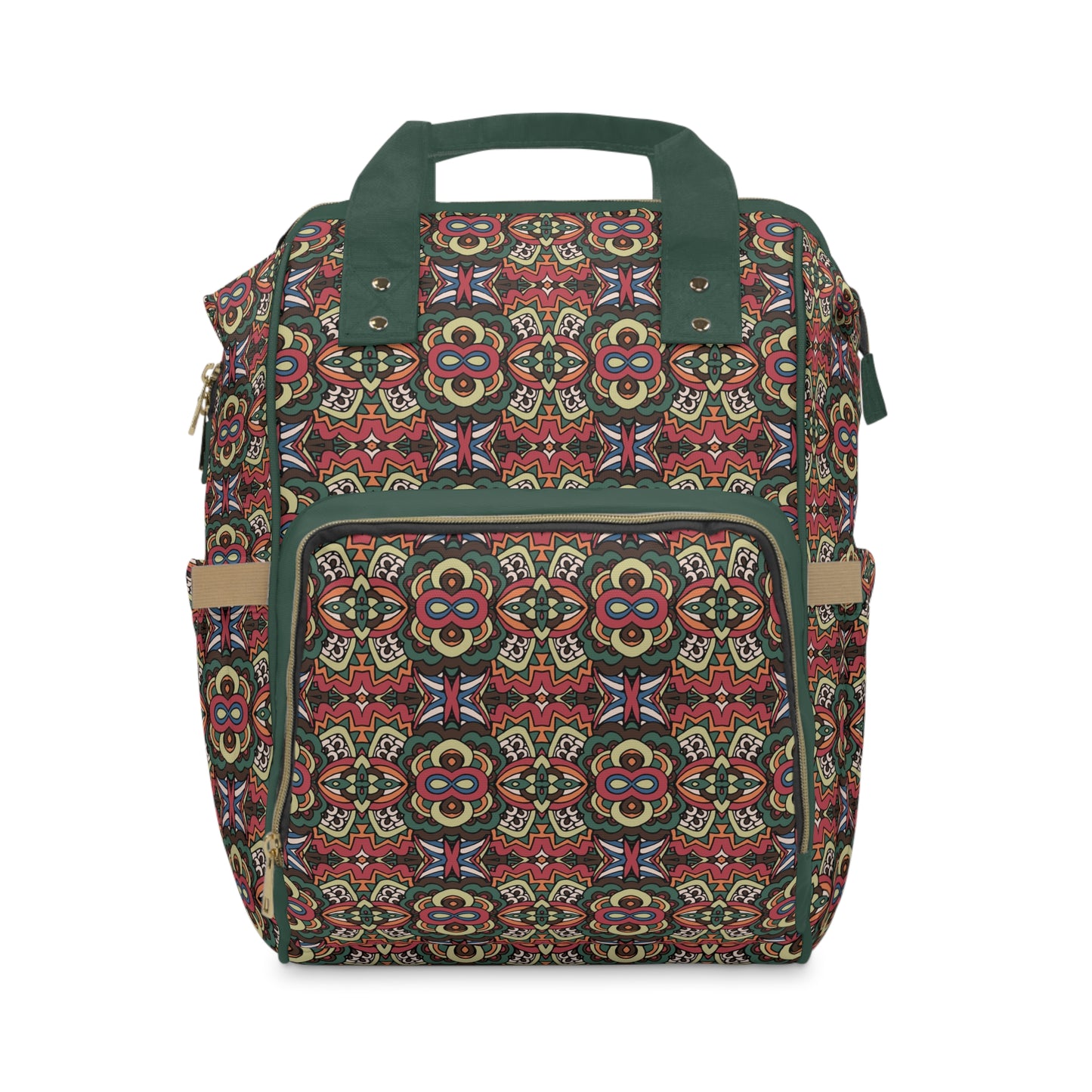 Mandala Diaper Backpack - Artistic & Multifunctional Baby Bag with Mandala Patterns, Ideal for Stylish Parents