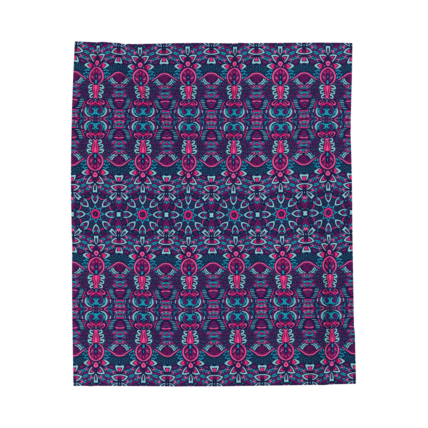 Mandala Velveteen Plush Blanket | Soft, Spiritual, Luxurious and Comforting | Available in Multiple Sizes