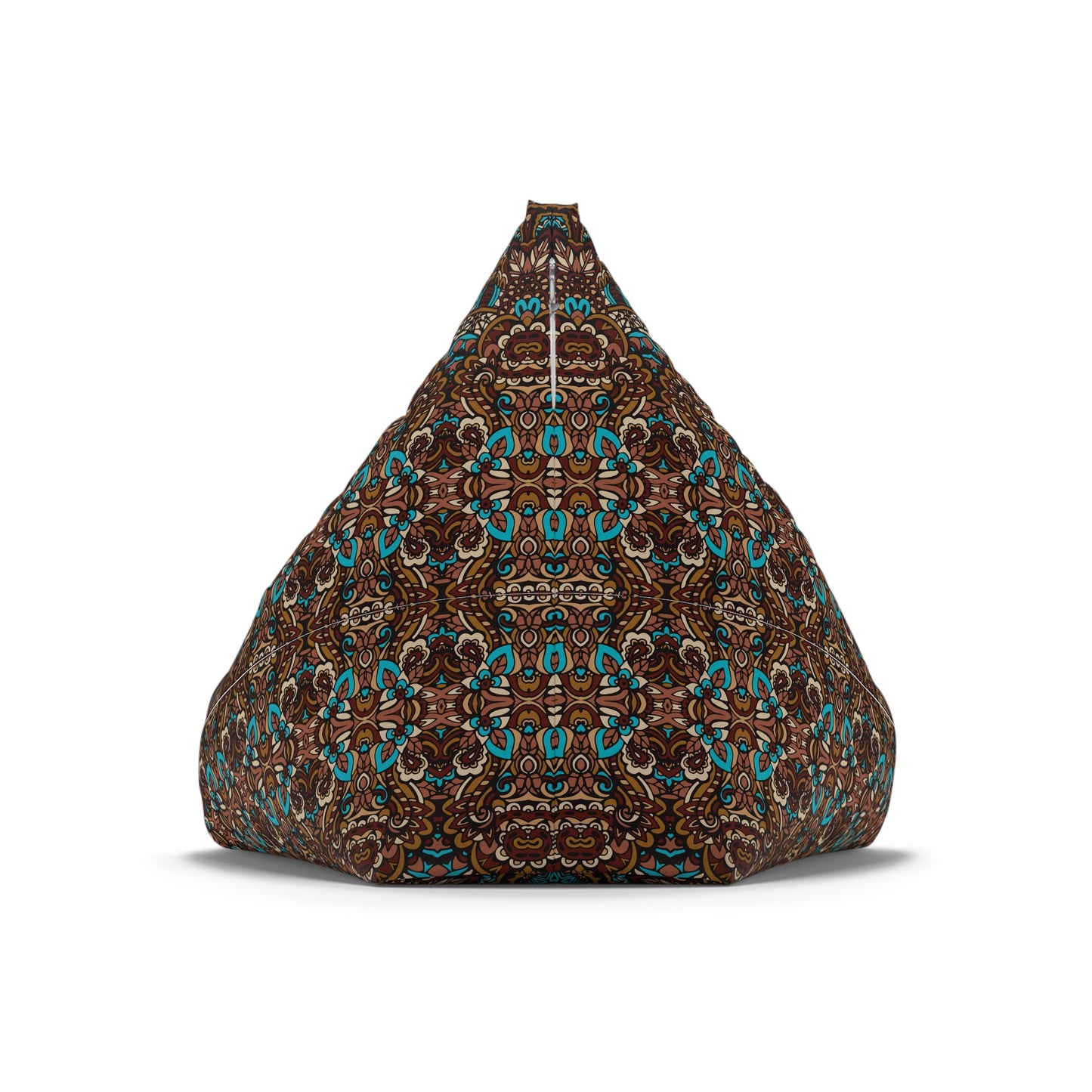 Mandala Bean Bag Chair Cover - Premium Polyester, Secure Zipper, 2 Sizes, Bohemian Design