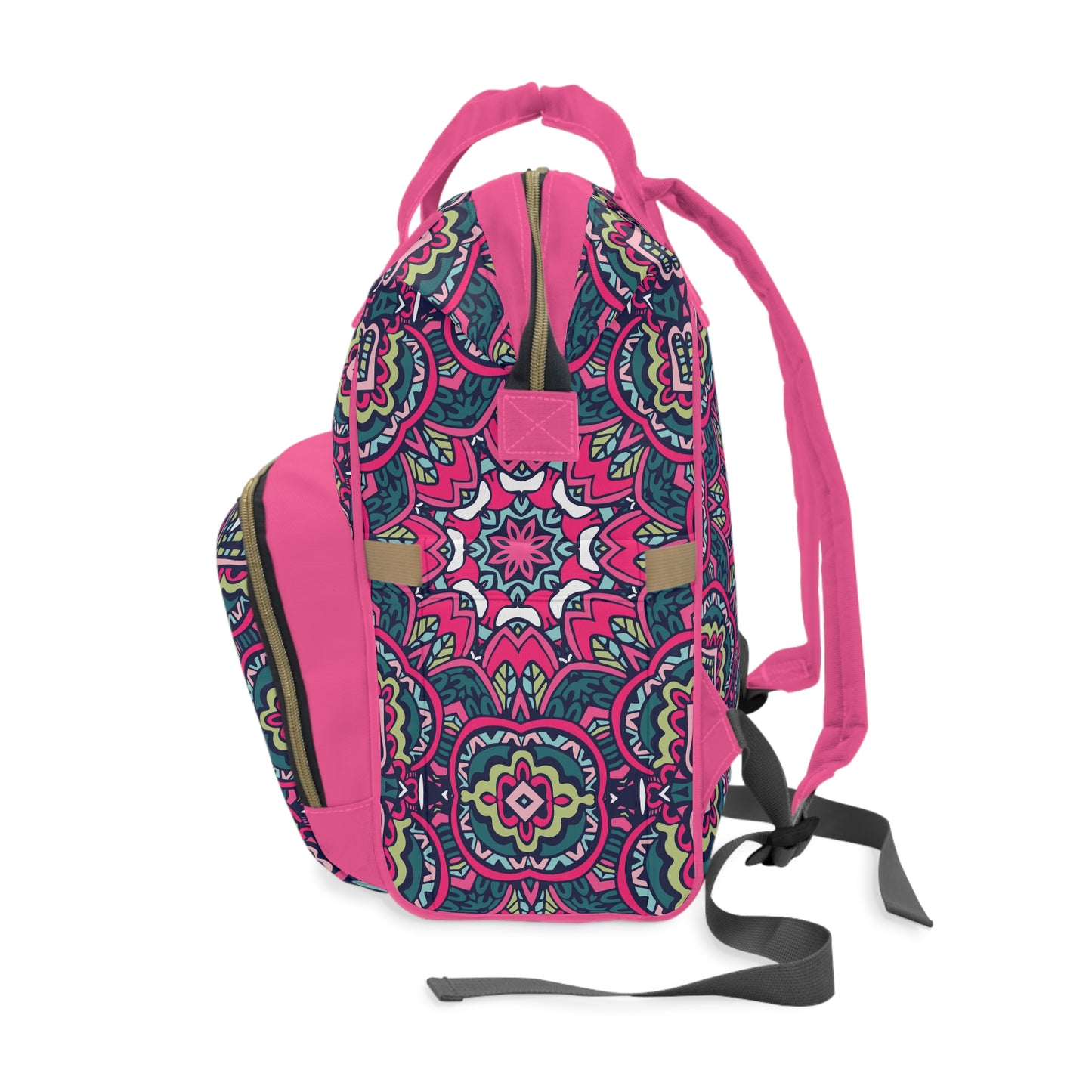 Mandala Diaper Backpack - Artistic & Multifunctional Baby Bag with Mandala Patterns, Ideal for Stylish Parents