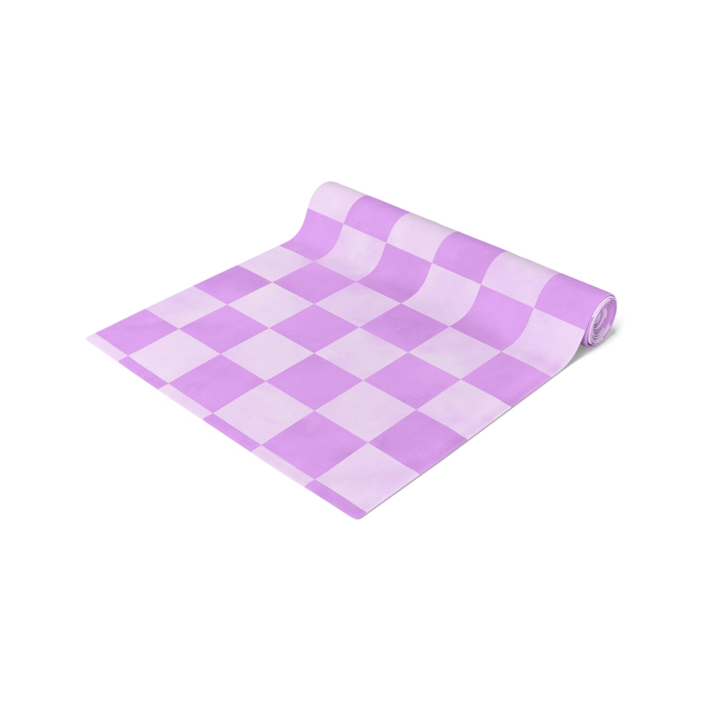 Pastel Checkered Table Runner - Soothing Playfulness, Cotton Twill or Polyester - Perfect for Refreshing & Modern Home Decor
