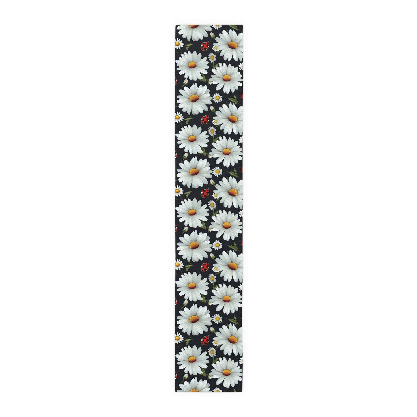 Ladybug Print Table Runner - Charming Good Luck, Cotton Twill or Polyester - Perfect for Nature-Inspired Home Decor