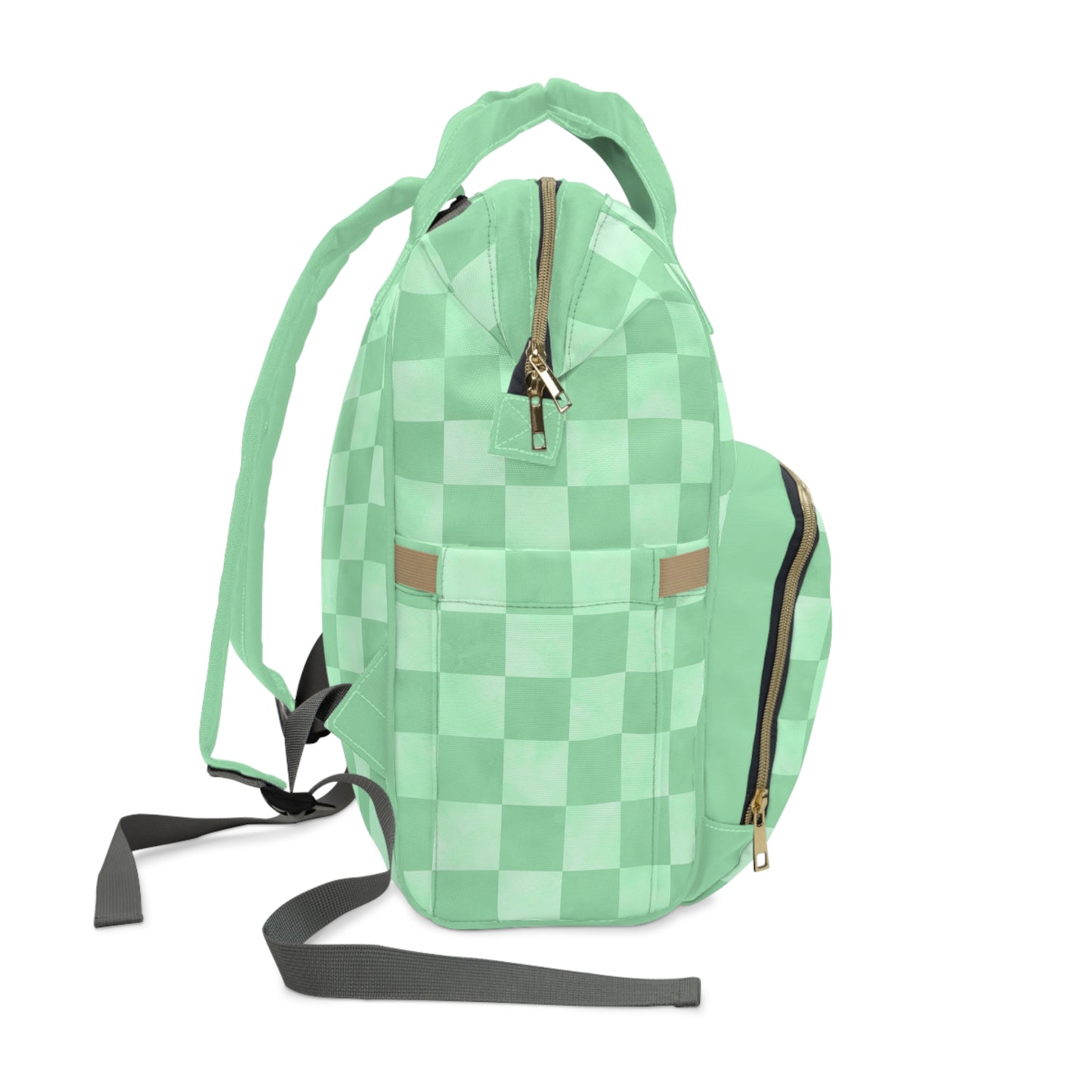 Pastel Checkers Diaper Backpack - Chic & Practical Baby Bag with Checkerboard Patterns, Perfect for Minimalist Parents