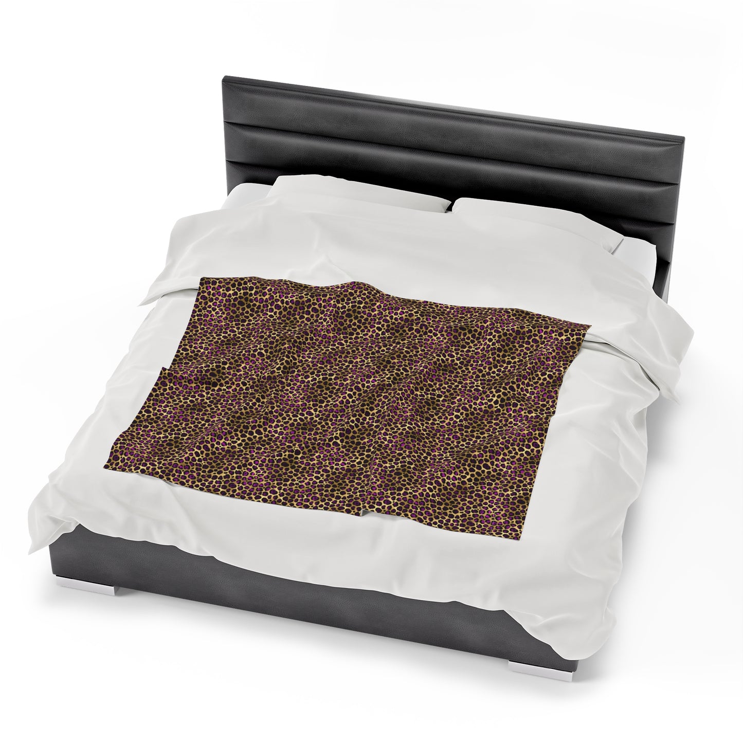 Leopard Velveteen Plush Blanket | Soft, Exotic, Luxurious and Comforting | Available in Multiple Sizes