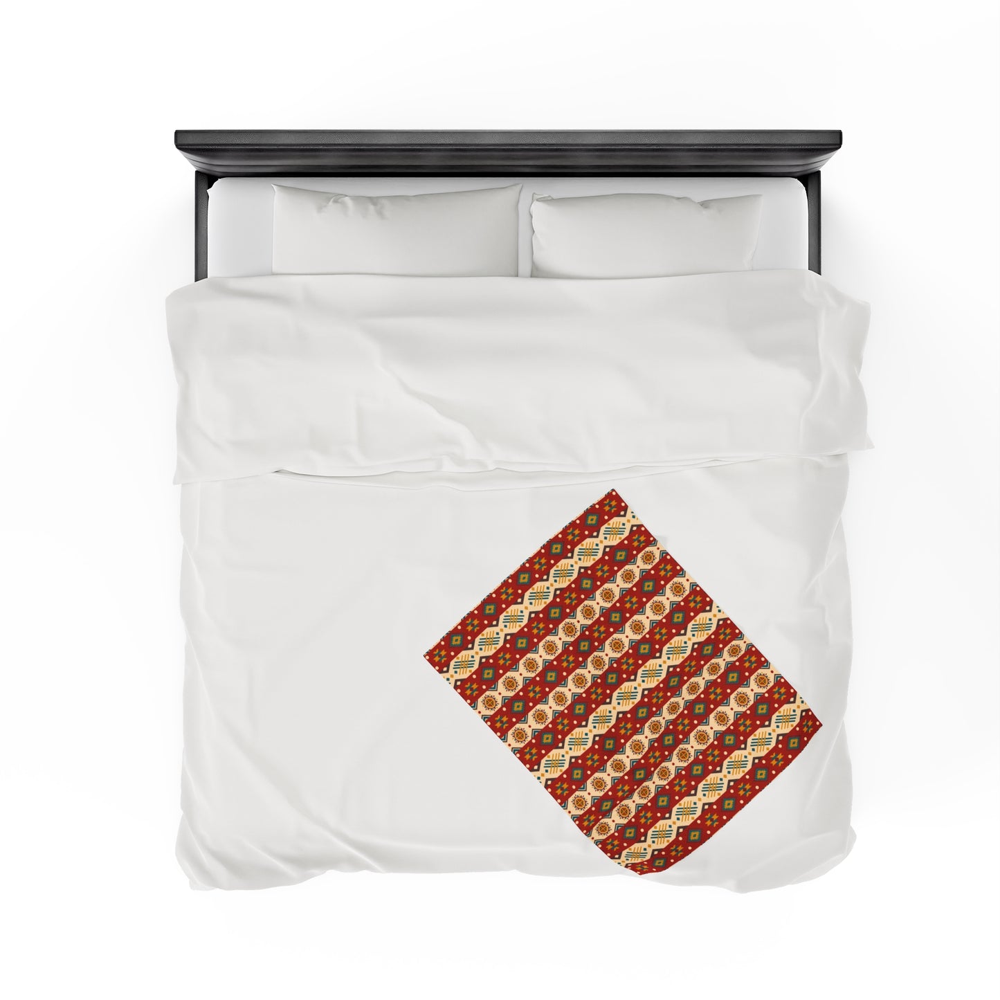 Aztec Velveteen Plush Blanket | Soft, Luxurious, Cultural, and Comforting | Available in Multiple Sizes
