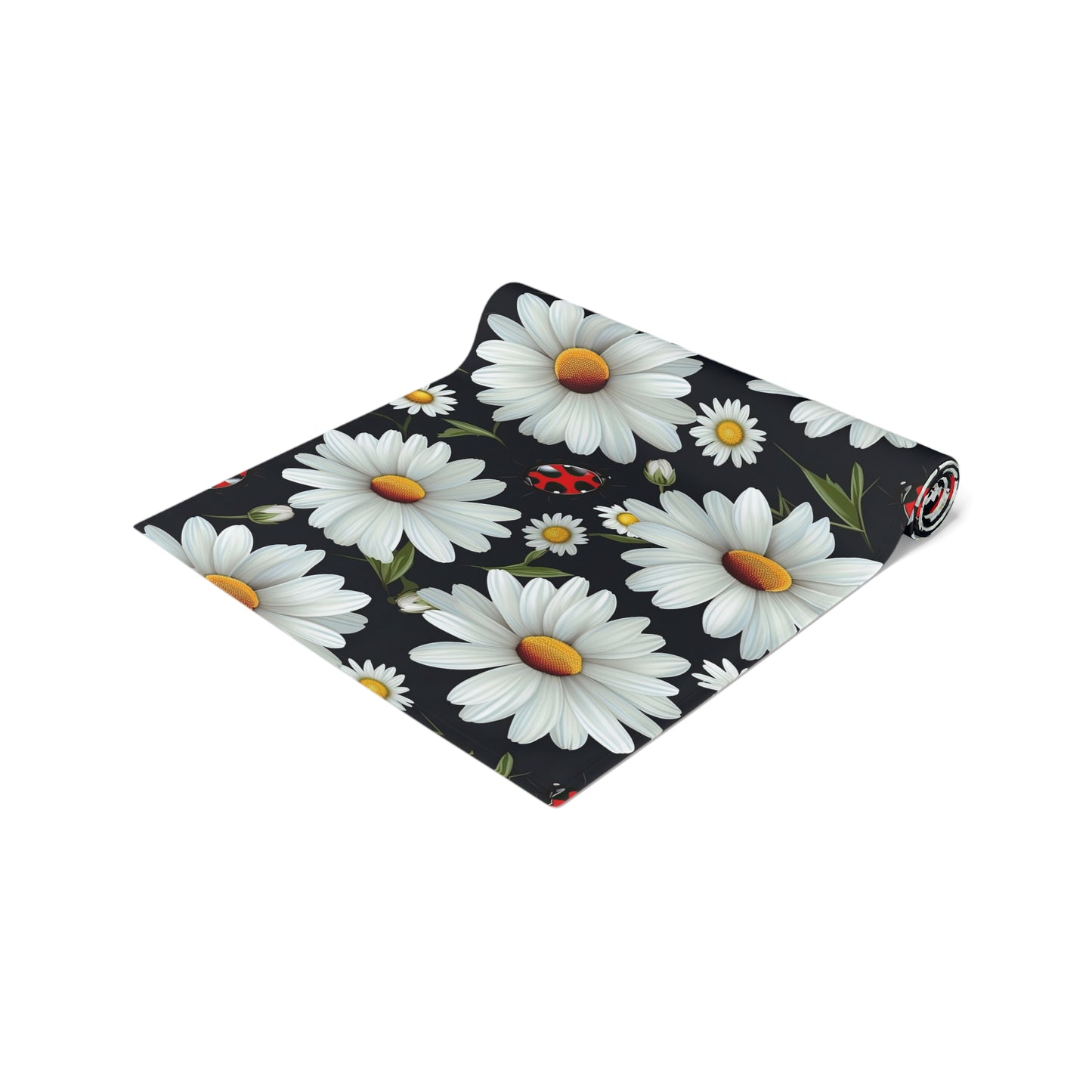 Ladybug Print Table Runner - Charming Good Luck, Cotton Twill or Polyester - Perfect for Nature-Inspired Home Decor