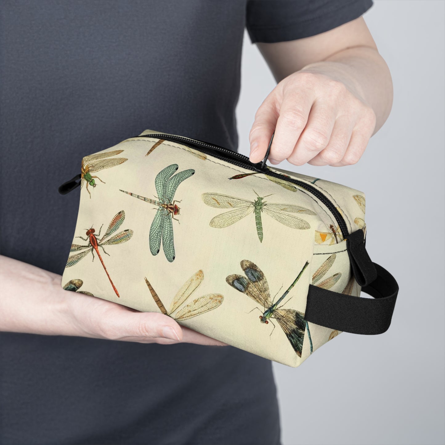 Dragonfly-Themed Toiletry Bag - Water-Resistant and Easy to Clean Makeup Organizer for Camping, College Dorms