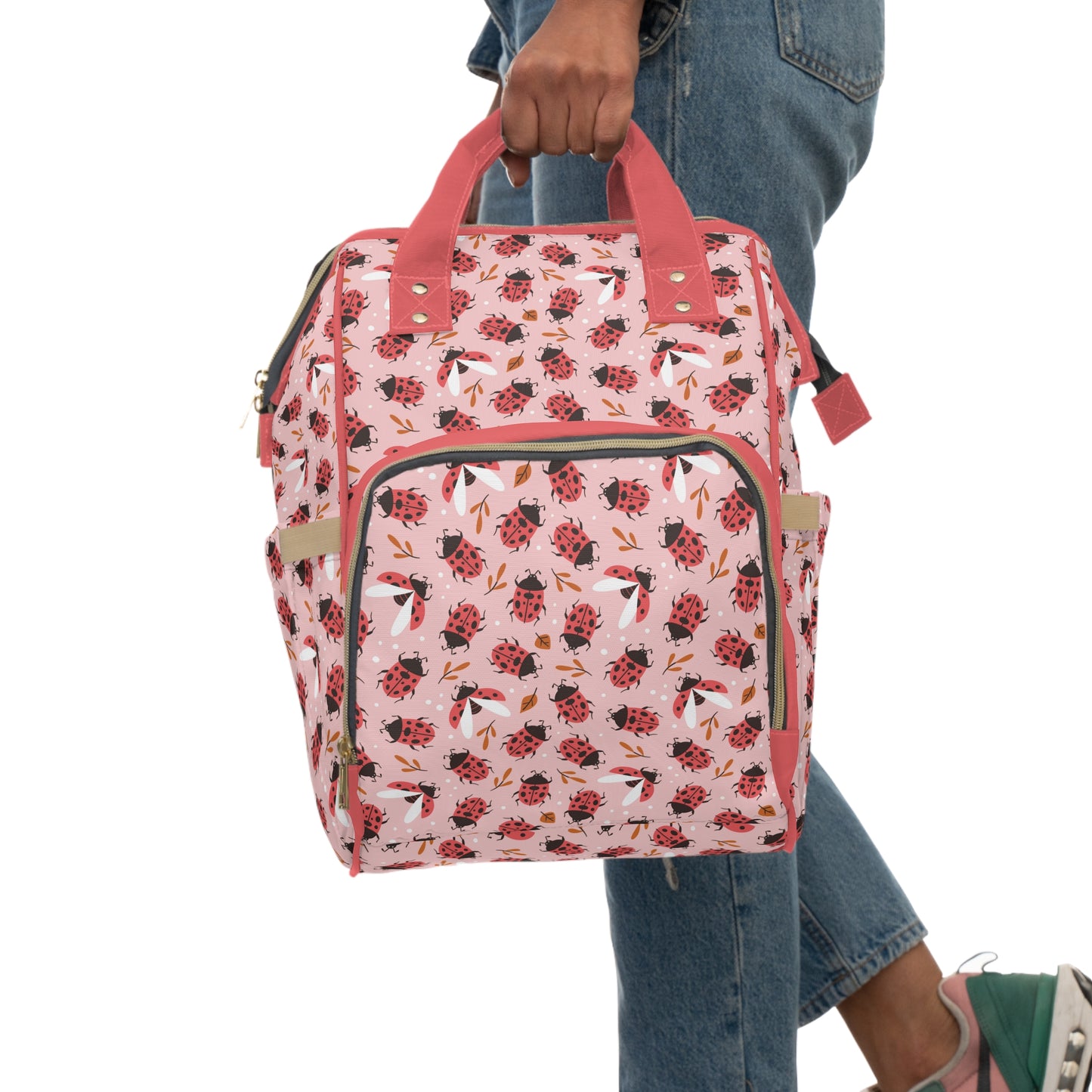 Ladybug Diaper Backpack - Adorable & Practical Baby Bag with Ladybug Patterns