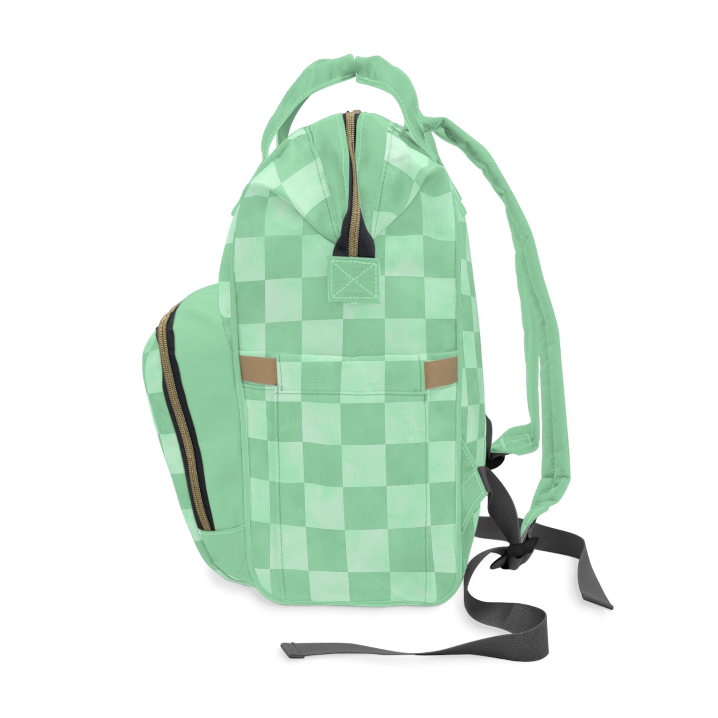 Pastel Checkers Diaper Backpack - Chic & Practical Baby Bag with Checkerboard Patterns, Perfect for Minimalist Parents