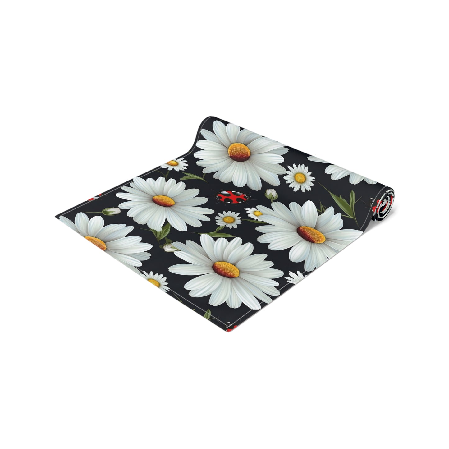 Ladybug Print Table Runner - Charming Good Luck, Cotton Twill or Polyester - Perfect for Nature-Inspired Home Decor