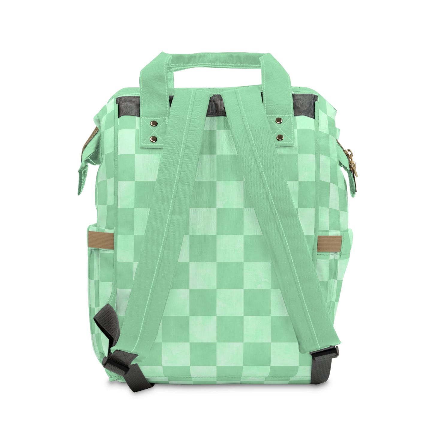 Pastel Checkers Diaper Backpack - Chic & Practical Baby Bag with Checkerboard Patterns, Perfect for Minimalist Parents