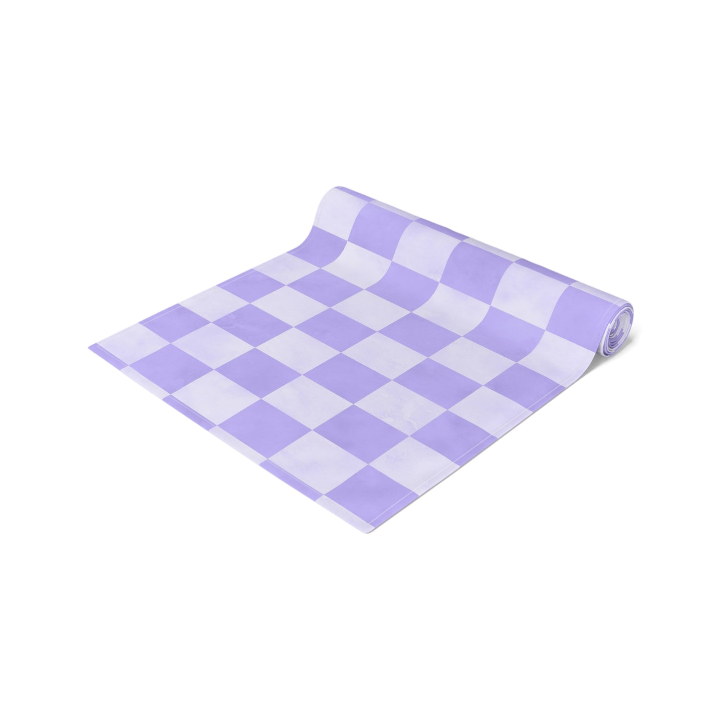 Pastel Checkered Table Runner - Soothing Playfulness, Cotton Twill or Polyester - Perfect for Refreshing & Modern Home Decor
